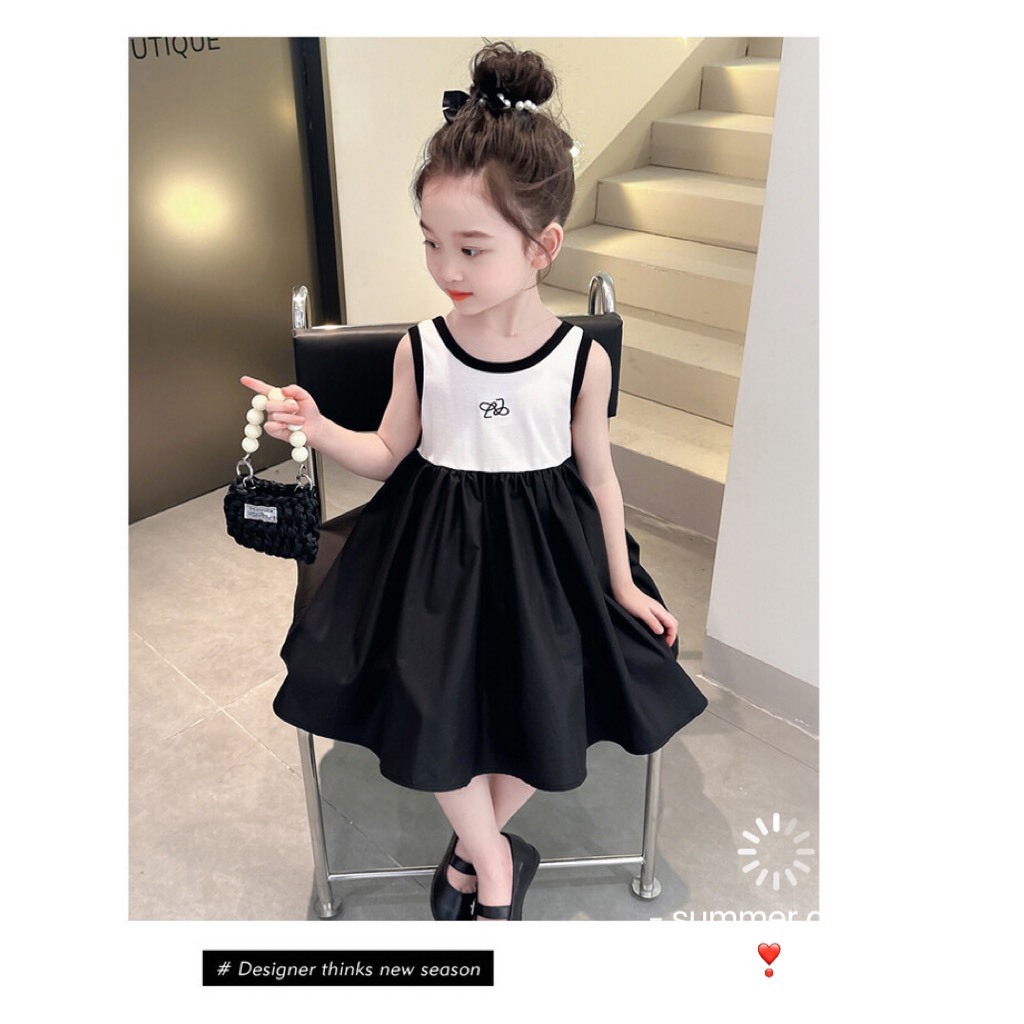Váy xòe đen trắng bé gái (8-22kg)