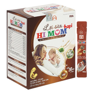 Lợi sữa HI MOM HAPI , nhiều sữa , mát sữa , thông tắc  tia sữa , sữa  thơm  , hộp 30 gói