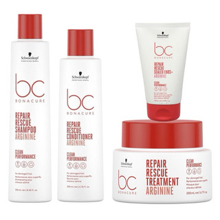 [+Tặng mũ trùm] Bộ dầu xả hấp ủ Schwarzkopf BC Rescure Repair phục hồi tóc hư tổn 2 cấp độ 250/200ml