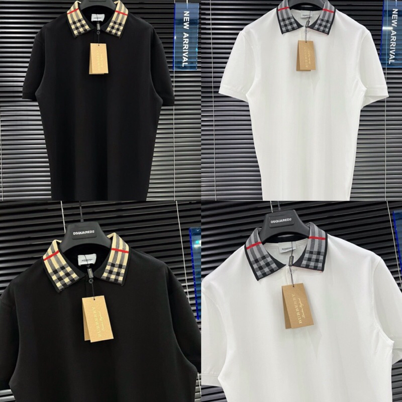 🔥Áo polo burberry hàng QC cao cấp 🔥Áo phông nam có cổ tay cộc nam Ao thun Áo Phông nam