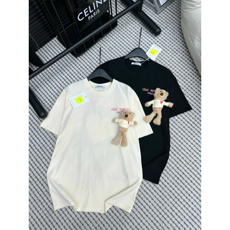 Áo phông nam nữ 13 dem@rzo kèm gấu cực hot hàng QC L1 new