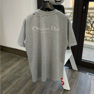 Áo thun chr dio xám rách nhăn ❤ áo phông chất cotton dày dặn dáng rộng nam nữ na147