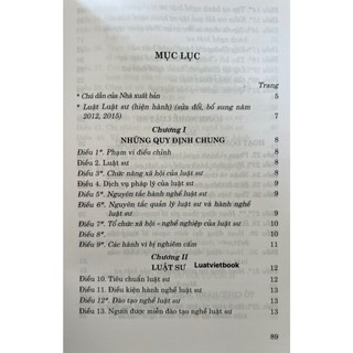 Sách Luật_Luật Sư (Hiện Hành) (Sửa đổi, bổ sung năm 2012, 2015)