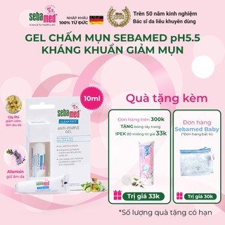 Gel giảm mụn kháng khuẩn & làm dịu da Sebamed Clear Face Anti-Pimple pH5.5 (10ml)