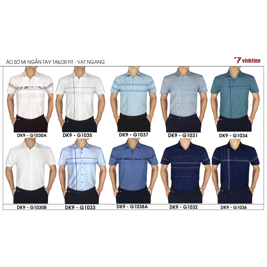 Áo Sơ Mi Bamboo Ngắn Tay Dáng Tailor- Vạt Ngang Vĩnh Tiến 430
