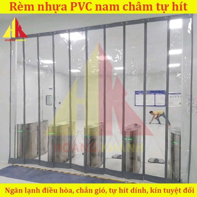 Rèm Nhựa Ngăn Lạnh, Rèm Nhựa PVC Nam Châm Tự Hít