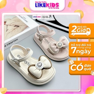 Giày Sandal cho bé gái hoạ tiết cười K17