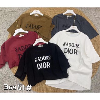 Áo thun nữ tay ngắn cổ tròn in chữ J'adore hàng Quảng Châu, áo phông mùa hè form vừa chất cotton mát đẹp 36961