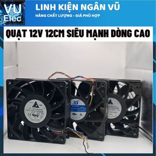 Quạt tản nhiệt siêu mạnh 12v 1.65a-3.9a 12cm - quạt thổi sương - quạt hút gió cực mạnh