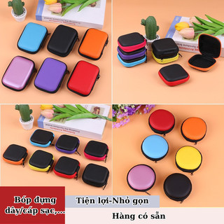 BÓP / TÚI ĐỰNG TAI NGHE, CÁP SẠC ĐA NĂNG, DÂY QUẤN CÁP THIẾT KẾ MINI NHỎ GỌN TIỆN LỢI (JA SHOP)