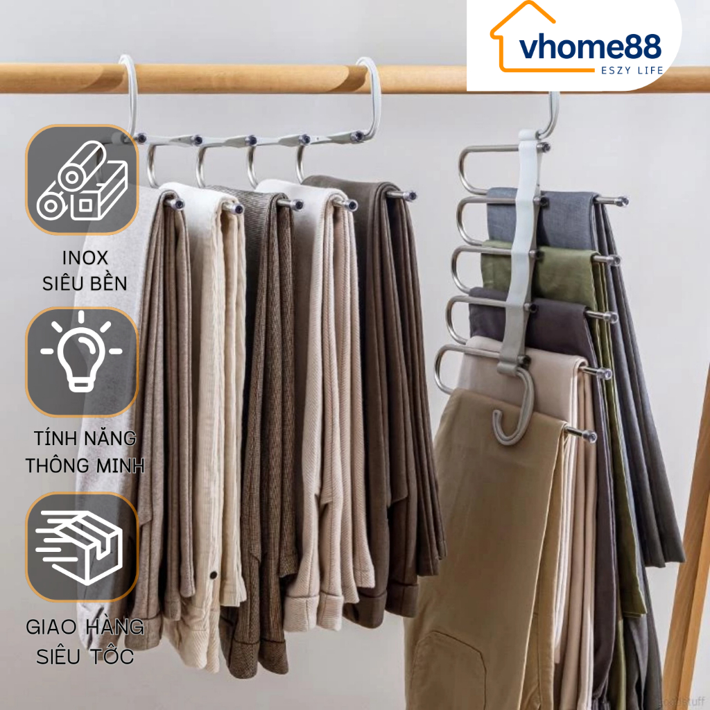Móc treo quần áo thông minh đa năng tiết kiệm diện tích chất lượng cao Vhome88