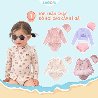 [7-32kg| 50 Mẫu] Đồ Bơi Bé Gái Dài Tay Chống Nắng Cao Cấp - Màu Sắc Cực Xinh Cho Bé Gái Đi Biển