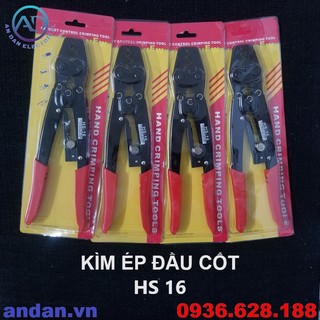 Kìm bấm cos hs-16, kìm bấm đầu cốt kiểu chí 1.25 - 16mm2 hs-16, kìm ép đầu cốt hs-16