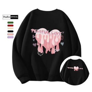 Áo sweater sw tearful love nam nữ by peaboo unisex chất nỉ lót bông form rộng