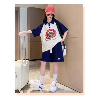 Sét bộ đồ cho bé gái từ 15kg- 45kg sét bộ áo polo cute phối với quần đùi cho bé gái từ 15-45kg