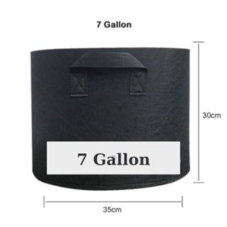 SET 10 TÚI LOẠI 7 GALLON_Túi vải trồng cây, trồng hoa,hoa chậu vải màu đen có quai cầm siêu bền