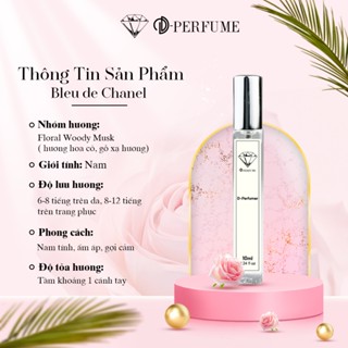 Nước Hoa Nam BLEU chính hãng,tinh dầu D-PERFUME EDP phong cách sang trọng