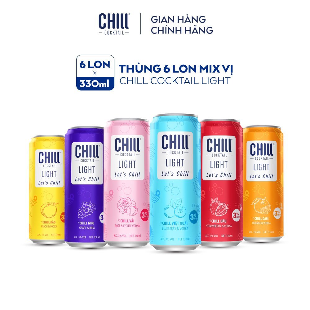 Nước trái cây lên men Chill Cocktail 3% 320ml