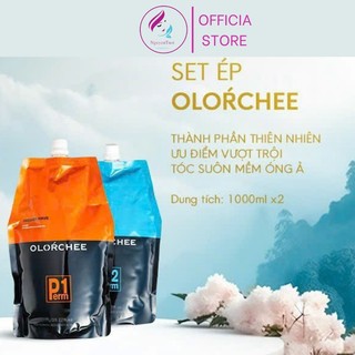 Thuốc uốn tóc, thuốc ép tóc olorchee 1000ml/1 túi ép thẳng tự nhiên, uốn sóng căng đẹp