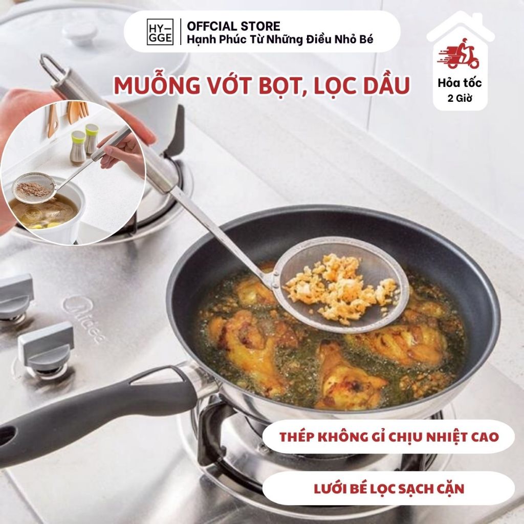 Muỗng lọc dầu bằng thép không gỉ
