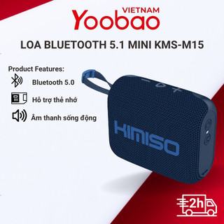  Loa bluetooth mini KIMISO M15, phiên bản 5.1, công suất 5W, thiết kế nhỏ gọn tiện lợi, âm thanh sống động