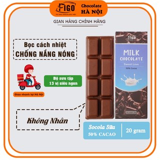 [Chính hãng] Bar 20gr- Milk Chocolate, Kẹo Socola sữa 50% Cacao dành cho bé, trẻ con nghiền ăn socola sữa Hiệu Figo