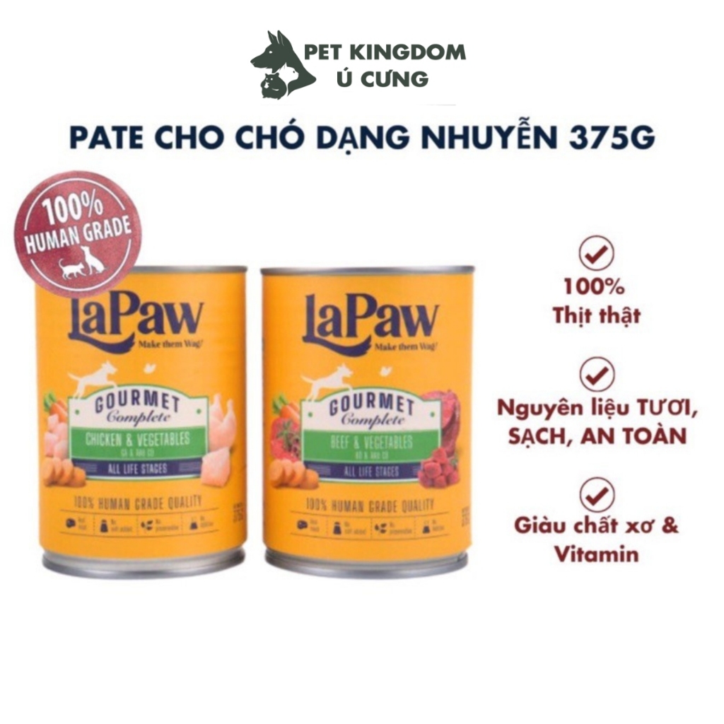 Pate Cho Mèo Lapaw Gourmet Dạng Nhuyễn Lon 85g, 375g