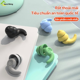 Cặp nút bịt tai 2 tầng AIGE cách âm chống ồn, ngăn nước vào giảm ù tai khi bơi chất liệu silicon không độc hại cho nam n