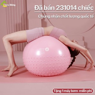Bóng NAGO tập pilates tại nhà tặng kèm bơm hơi,bóg yoga cao cấp,bóg tập yoga,bóg tập thể hìh nửa gai