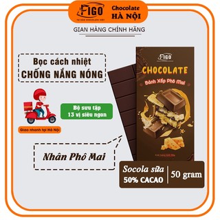 [Chính hãng] Socola sữa 50% Cacao Figo | Milk Chocolate Nhân Phô mai Thương hiệu ChocolateFigo, ĂN LÀ NGHIỀN