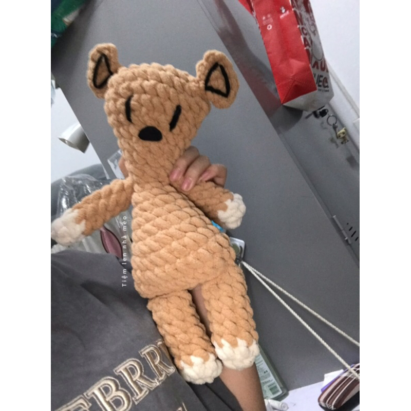 gấu teddy của Mr.Bean len nhung đũa ôm được luon