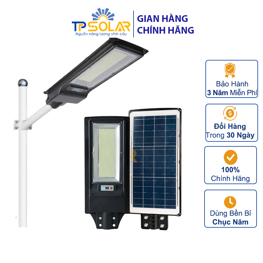 Đèn Đường Năng Lượng Mặt Trời Liền Thể 200W Cảm Biến Chuyển Động