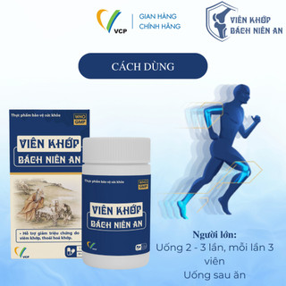 Combo 2 Lọ 60 Viên ,Viên Khớp Bách Niên An VCP Pharma - Hỗ Trợ Làm Trơn Ổ Khớp, Giảm Nguy Cơ Thoái Hóa Khớp