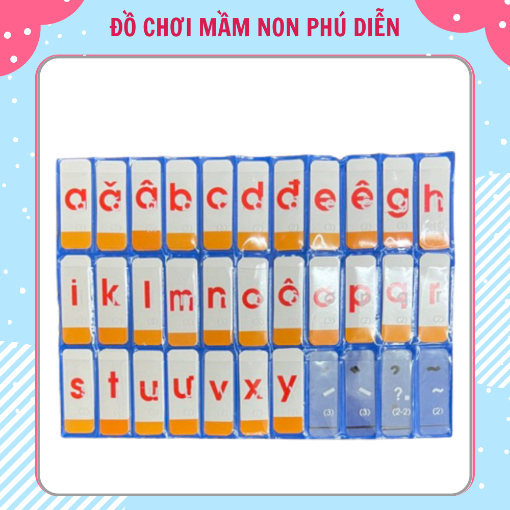 Thẻ chữ học vần tách lẻ trong bộ Tiếng Việt lớp 1 cho bé