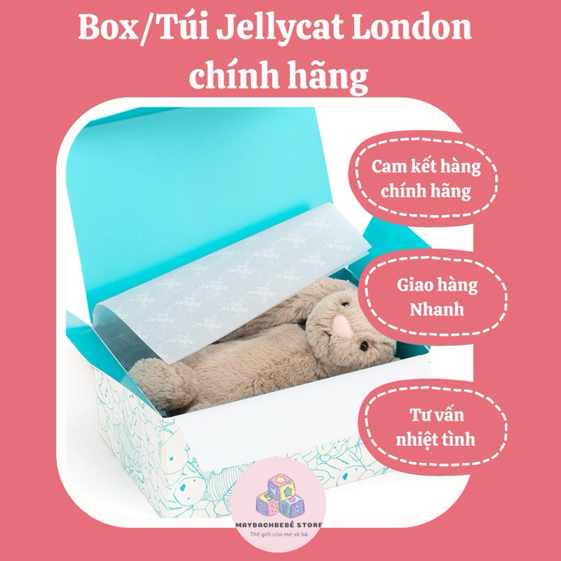 Hộp/túi giấy/dust bag cho thỏ Jellycat chính hãng Maybachbebé Store