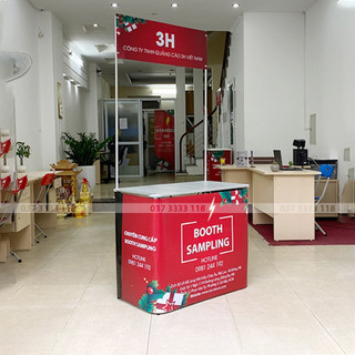 Booth sampling nhôm, Quầy bán hàng di động nhôm | 3H