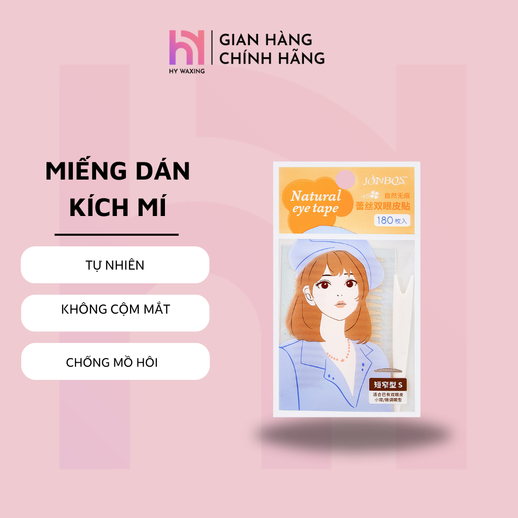 Set 120  Miếng Dán Kích Mí HY WAXING Tự Nhiên Chống Thấm Nước Lâu Trôi CI-135