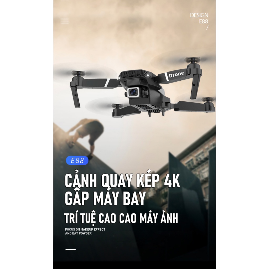 Drone camera 4k mini Máy Bay Điều Khiển Từ Xa E88 Pro Drone 4K HD Camera, Chất lượng hình ảnh siêu rõ ràng | BigBuy360 - bigbuy360.vn