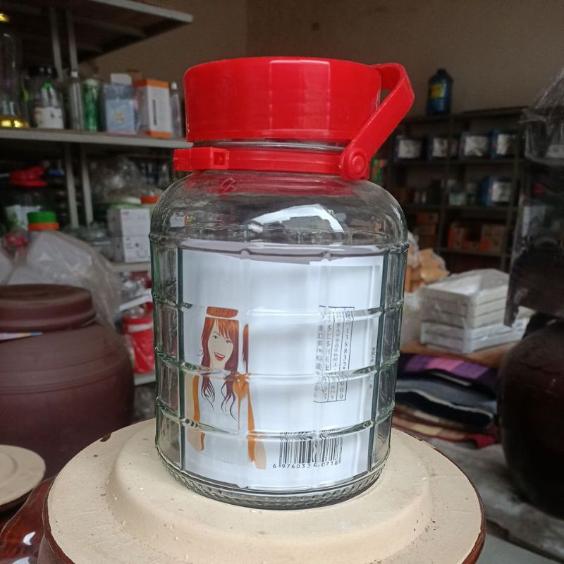 Bình thủy tinh ngâm rượu 2 lít