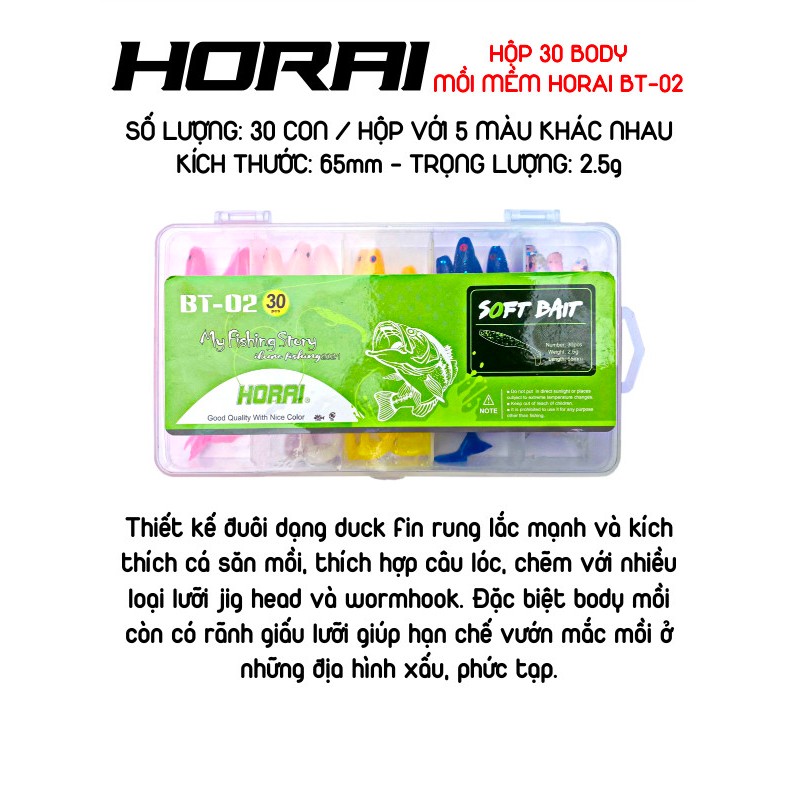 Mồi mềm Horai BT các loại