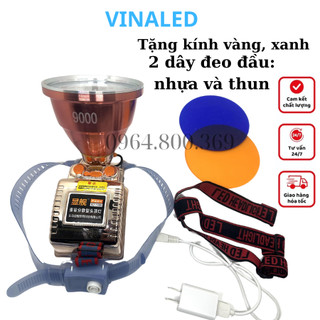 Đèn pin đội đầu siêu sáng CT-1120 Chóa lớn 12Cm chip led P90 sáng tỏa chiếu xa 500M thời gian sáng 10H-12H