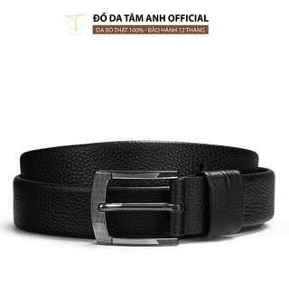 Thắt lưng nam mặt khoá xỏ kim trẻ trung TÂM ANH, dây lưng nam da bò thật cao cấp bền đẹp tiện dụng D310-202316