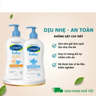 Sữa tắm gội Cetaphil cho bé - Cetaphil Baby Wash & Shampoo with Organic