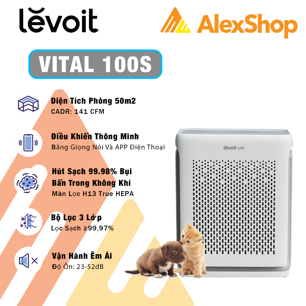  Máy Lọc Không Khí Levoit Vital 100S Chống Dị Ứng Thú Cưng -V102S