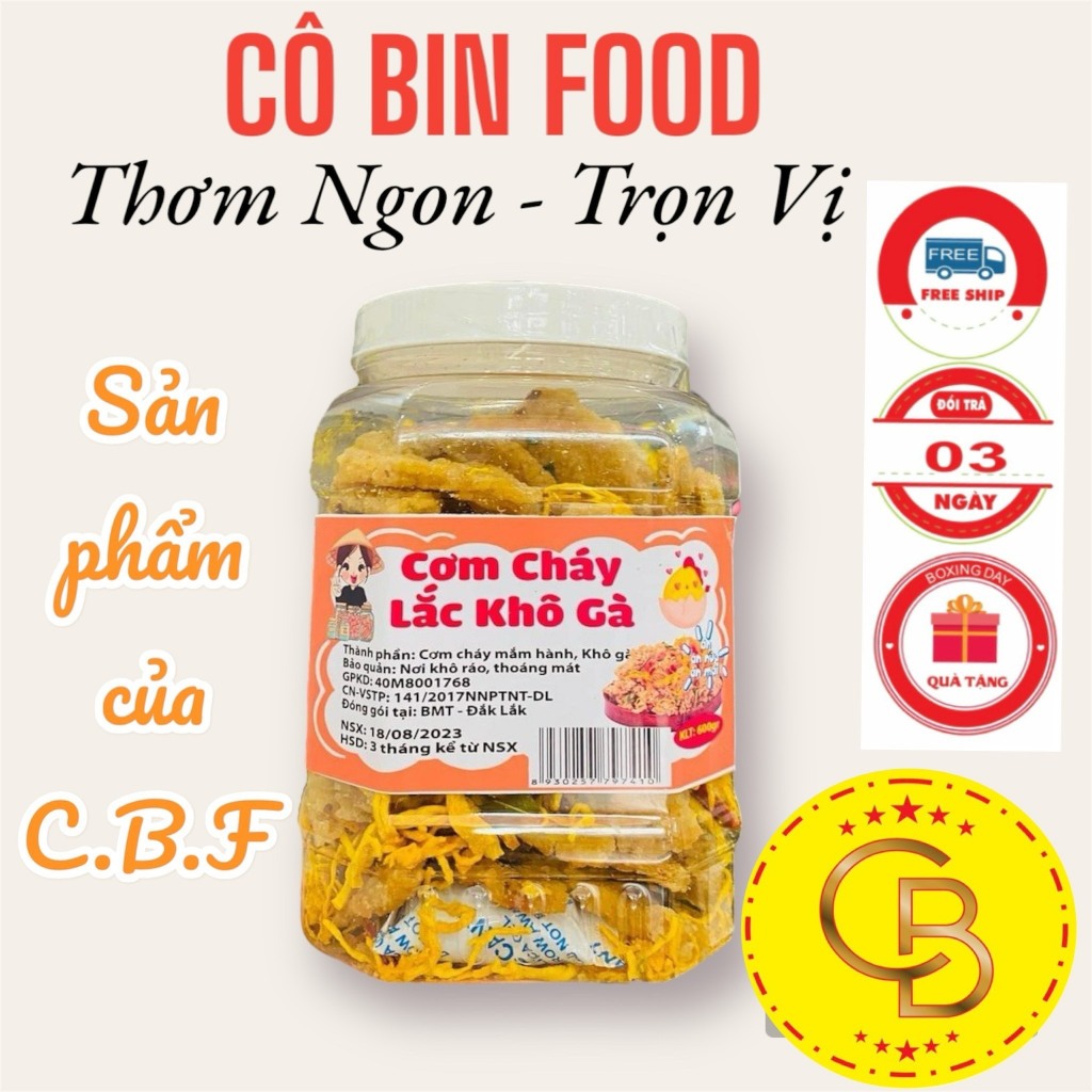 CƠM CHÁY LẮc khô gà [hũ 500gr] [ Hình thật 100%]