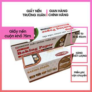 Giấy nến cuộn khổ 75m, chống dính 2 mặt, làm bánh bao, gói quà, gói hoa, giấy nến Trường Xuân
