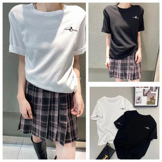 ÁO THUN THÊU GÓC MICKEY KIỂU DÁNG BASIC HÀNG QC