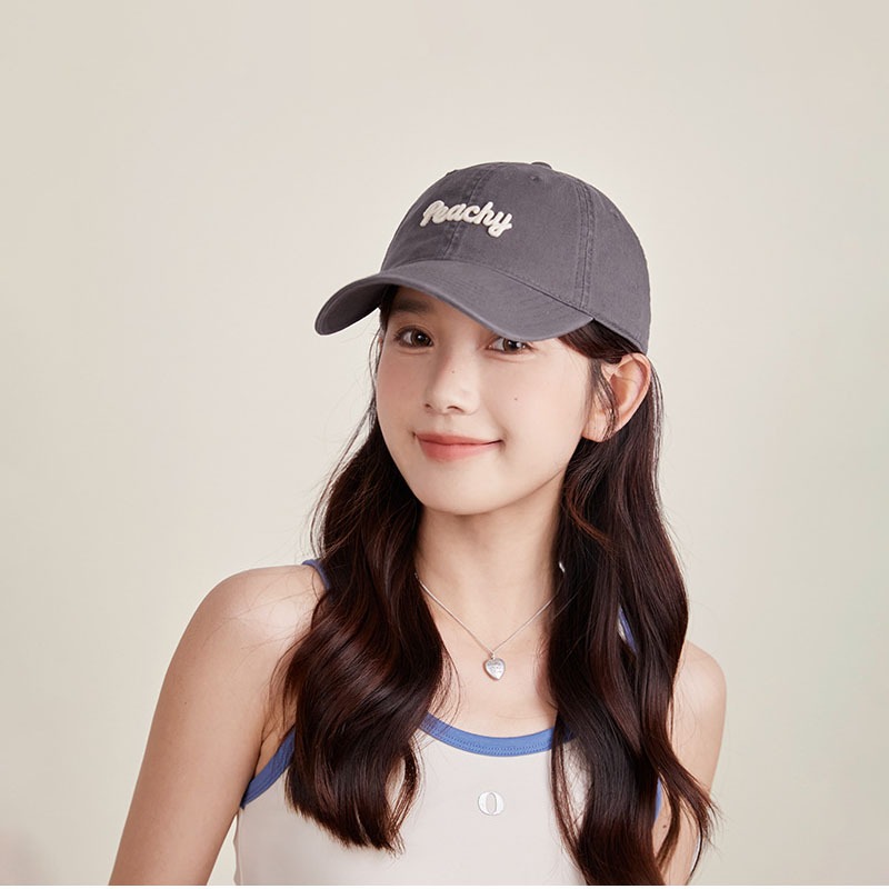 Mũ lưỡi trai nam nữ thêu chữ Peachy form cứng, nón lưỡi trai kiểu dáng basic đi học đi chơi siêu xinh dành cho nam nữ