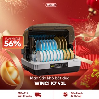 Máy Sấy khô bát đũa WINCI K7, Dung Tích 42L, Khử trùng bằng tia UV, Chính hãng Winci