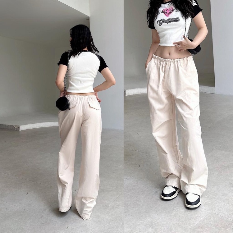 Quần ống rộng vải dù , Quần ống rộng nữ cạp chun {Mẫu 2024} | BigBuy360 - bigbuy360.vn